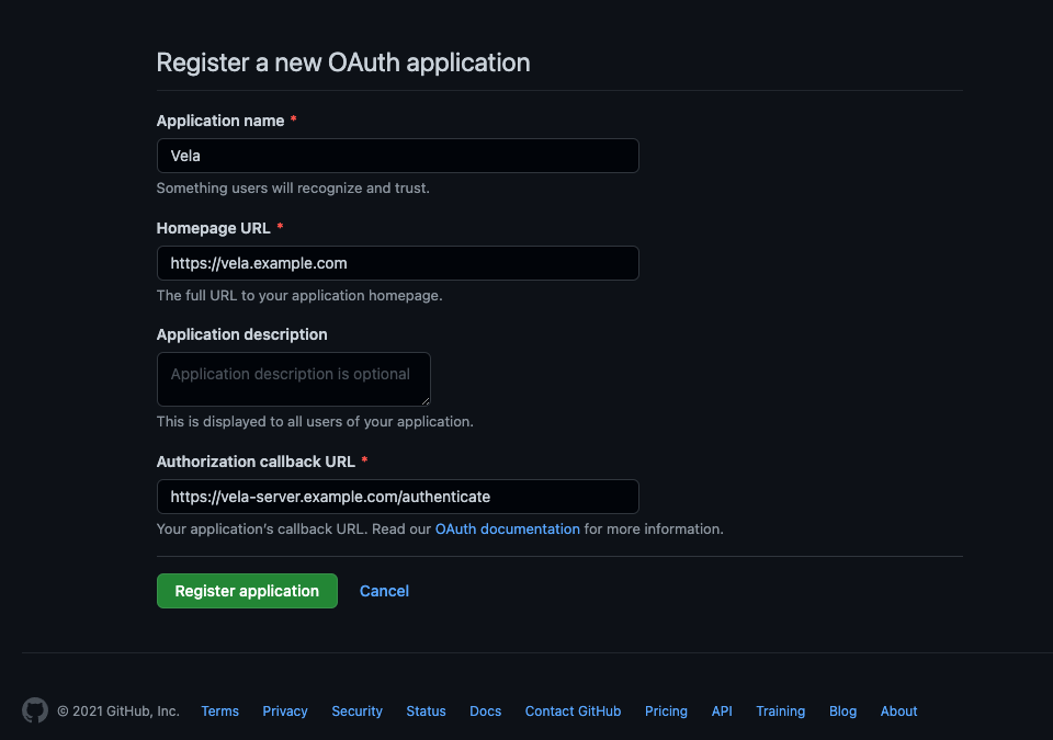 OAuth Application